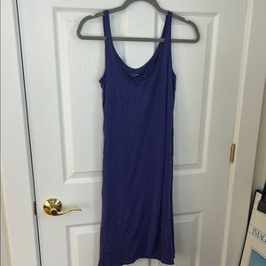Navy Blue Sleeveless Tank Midi Dress